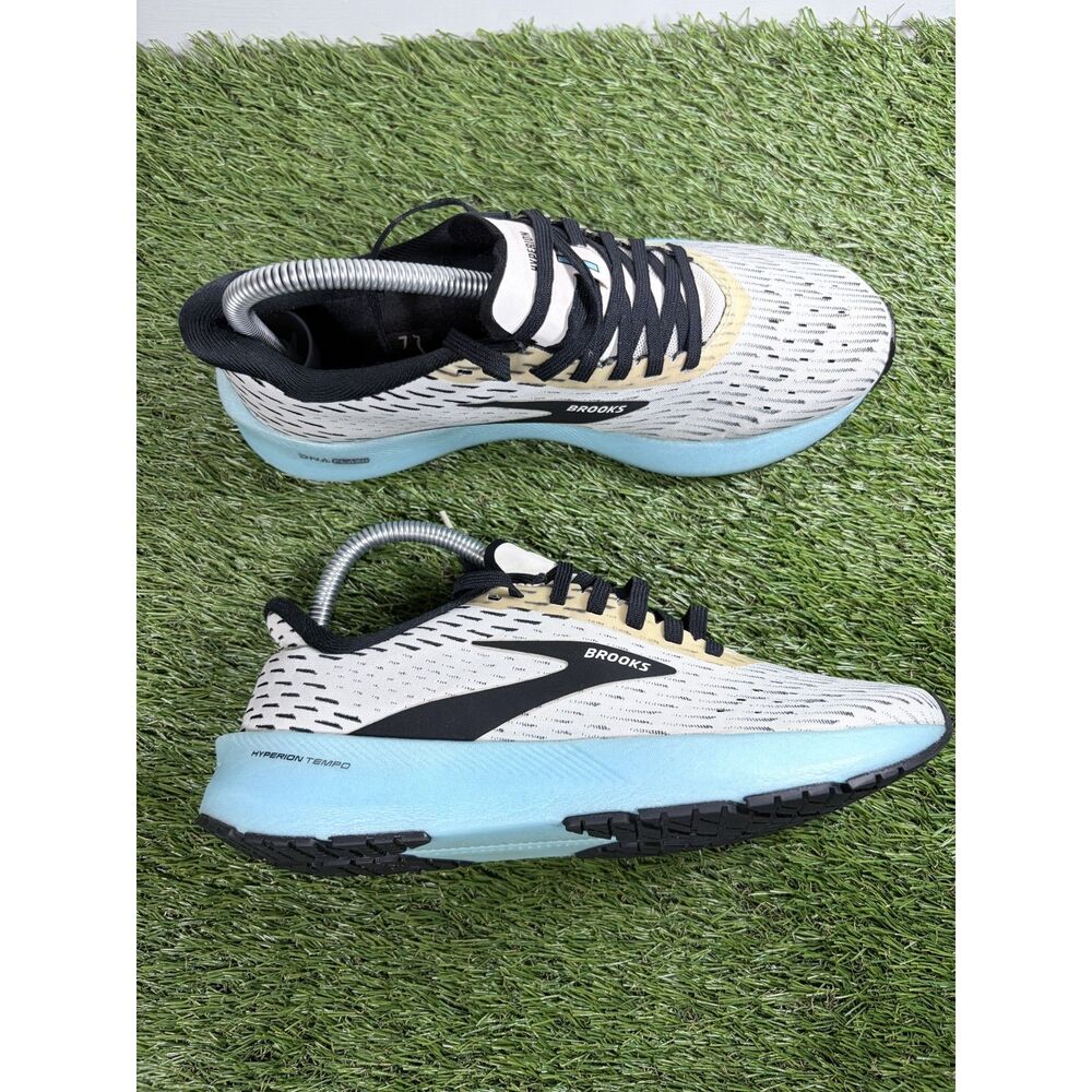 Brooks Hyperion Tempo Lightweight Running Shoes White Blue Women Size 8